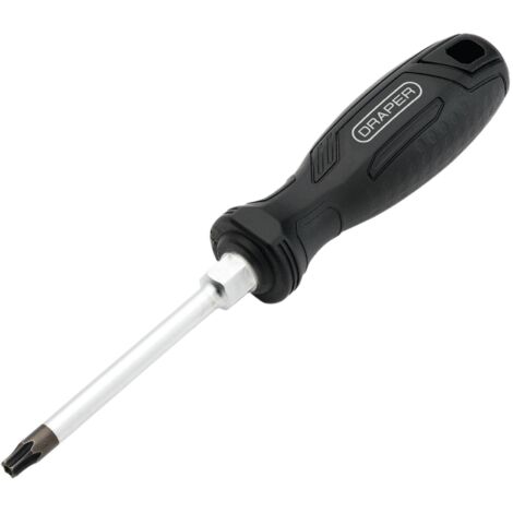 Draper T40HX 100mm Tamper-Resistant TX Hard Grip Screwdriver - Durable and Secure Tool for Tamperproof Fasteners