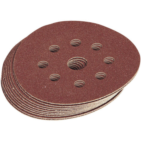 Draper Ten 125mm Assorted Grit Hook and Loop Sanding Discs (63372)