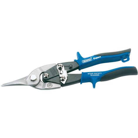 Draper TINMANS SNIPS COMPOUND ACTION AVIATION SHEARS - 250mm with Soft Grip Handles