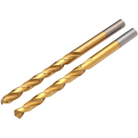 Draper Titanium Drill Bit Set – 6.0mm HSS Titanium Nitride Coated, Pack of 2