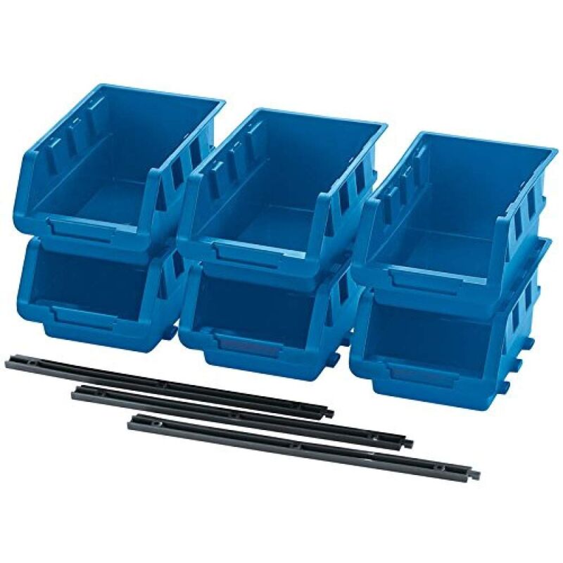 SBB1 Set di contenitori Medio-6 Pezzi, Blu, m - Draper