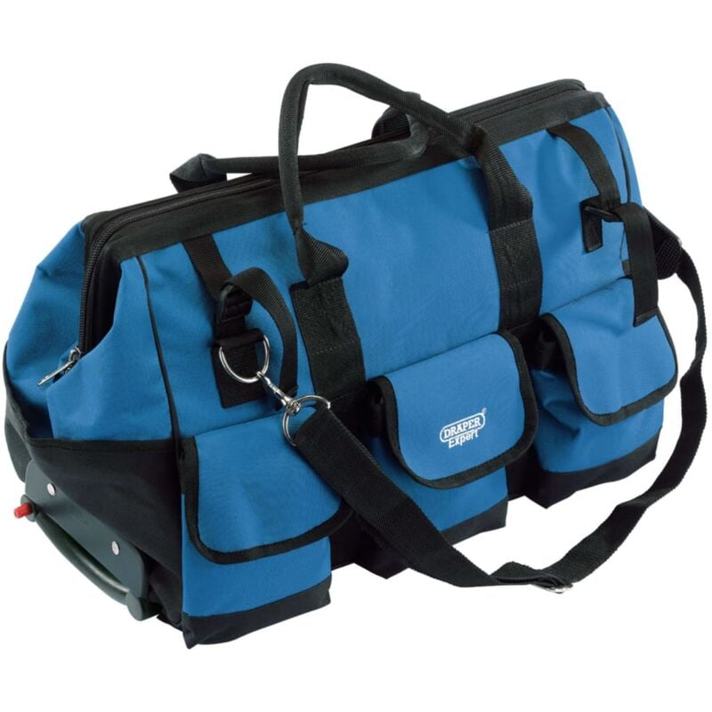 

Draper Tools Bolsa herramientas con ruedas azul negro 60x30x35cm 58 L - Azul