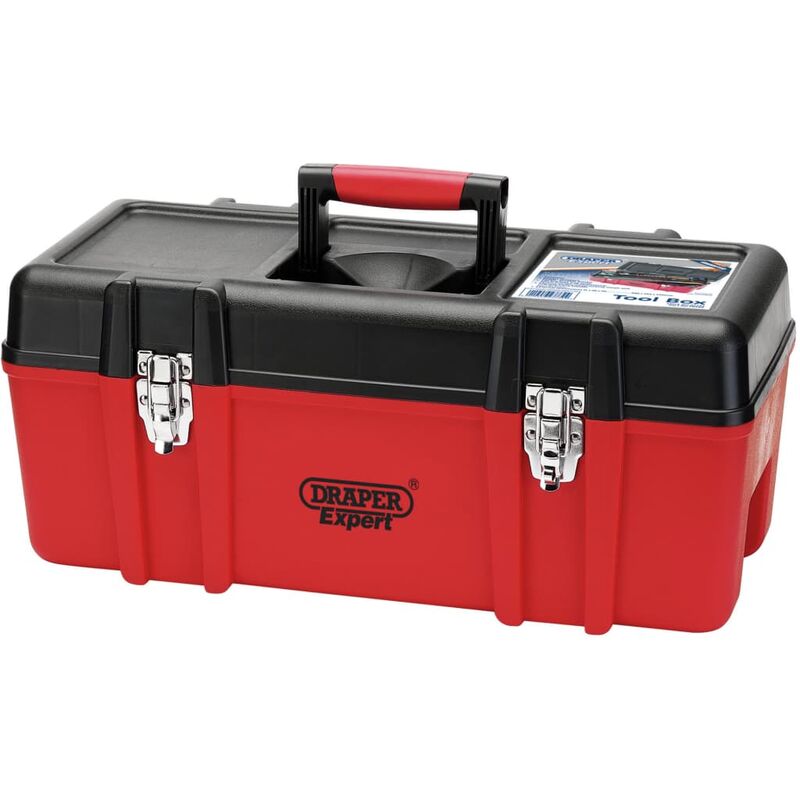 

Draper Tools Caja de herramientas con bandeja 58x26,5x25cm - Rojo