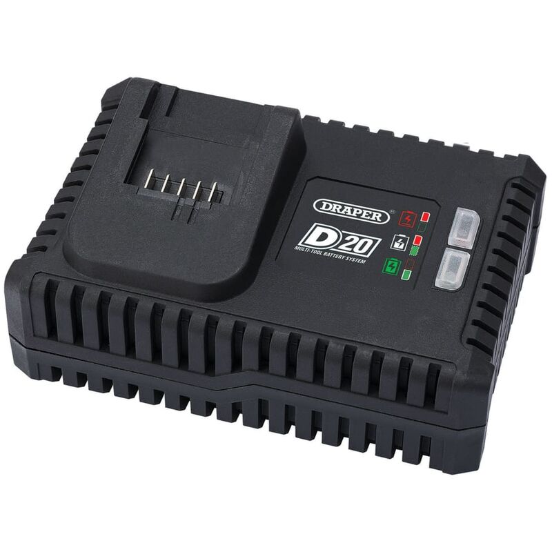 

Draper - Tools Cargador rápido de batería D20 20 V