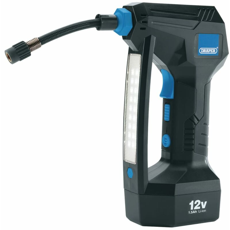 

Draper Tools Compresor de aire sin cable con 1 batería 1,5Ah 12V