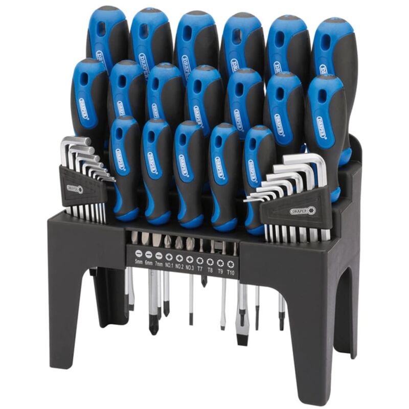 

Tools Destornilladores, llaves hex y puntas 44 uds azul 81294 - Draper