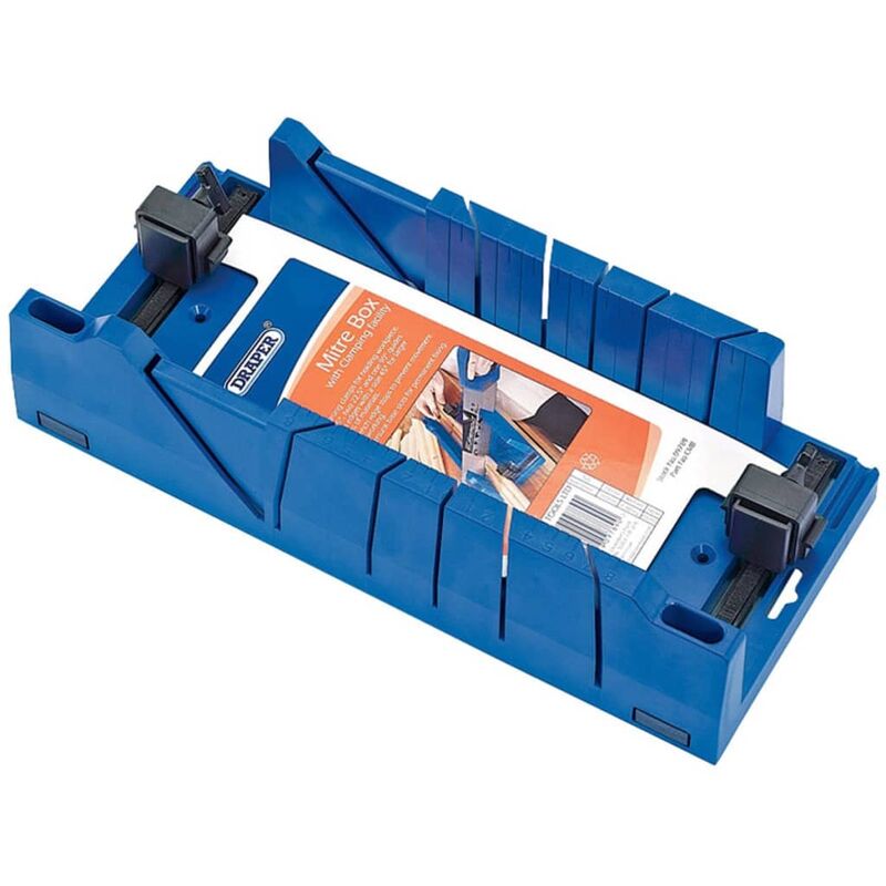 Berkfield Home - Draper Tools Expert Mitre Box with Clamping Facility Blue 09789