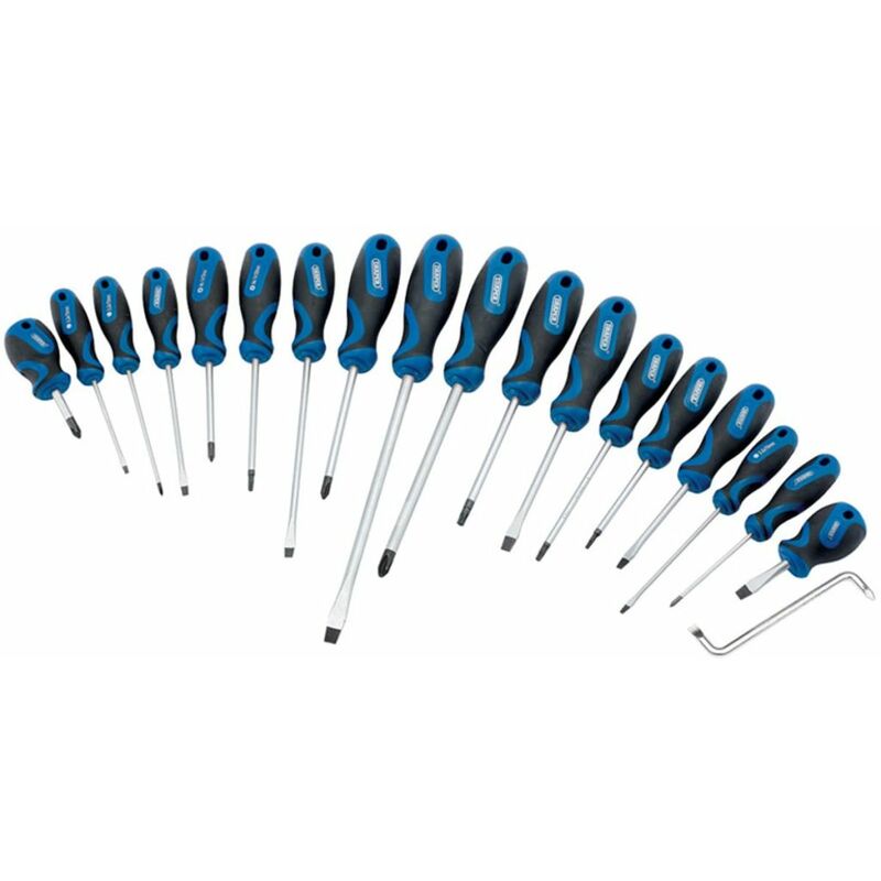 

Draper Tools Juego de destornilladores 19 unidades azul 09548