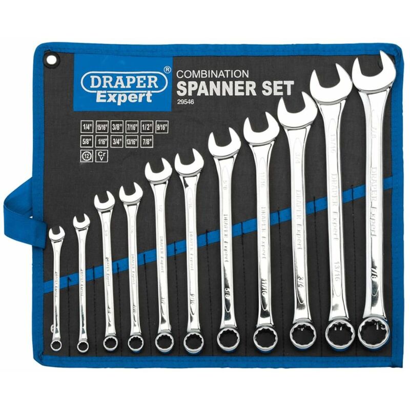 

Draper Tools Juego llaves de combinación Expert plateada 11 uds 68234