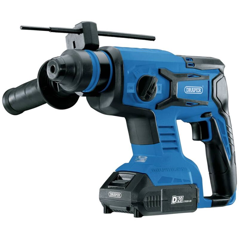 

Draper Tools Martillo perforador y SDS sin escobillas 2 baterías D20