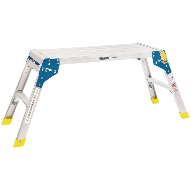 

Draper Tools Plataforma de trabajo de aluminio 2 peldaños 80x30x48 cm