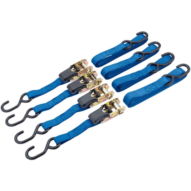 

Draper Tools Set de correas de amarre trinquete 4 uds 250 kg 60965 - Azul