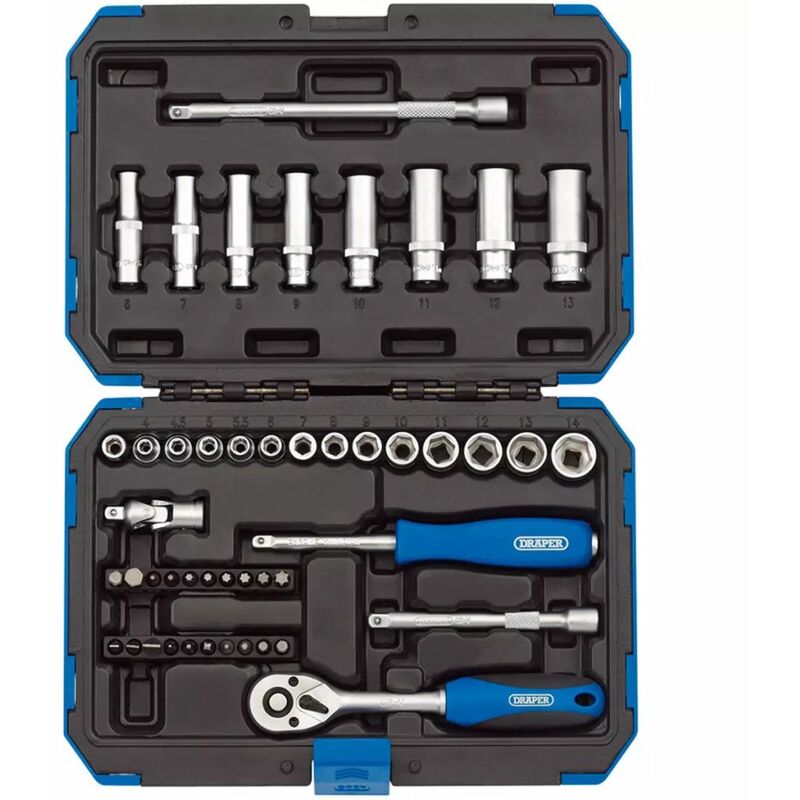 

Draper Tools Set de vasos métricos de 1/4' 47 piezas 16355