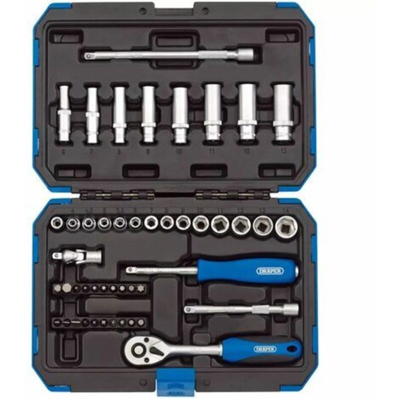 

Tools Set de vasos métricos de 1/4' 47 piezas 16355 - Draper