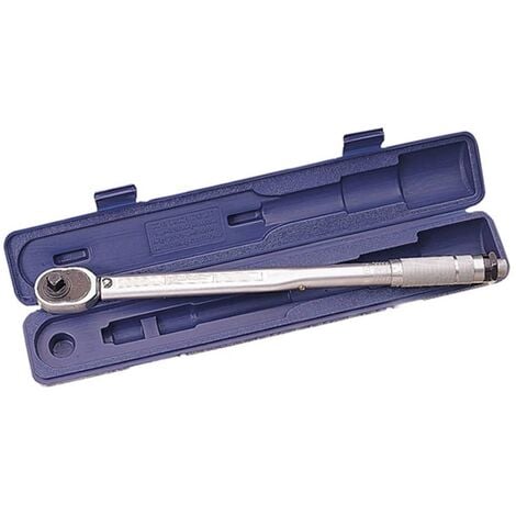 Draper Tools Square Drive Ratchet Torque Spanner 1/2" Silver 30357