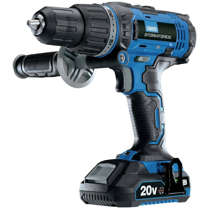 

Bh Design - Draper Tools Taladro combinado 2 baterías 2Ah Storm Force 20V 50Nm