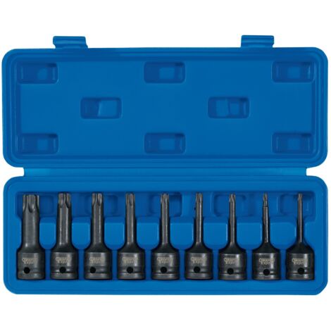 Draper TX-STAR® 1/2" Square Drive Socket Bit Set (9 Pieces) - Model 99184
