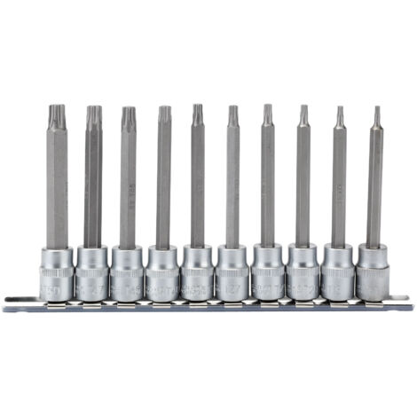 Draper TX-STAR 10-Piece 3/8" Square Drive 100mm Socket Bit Set (Model 16310)