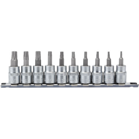 Draper TX-STAR 10-Piece 3/8" Square Drive 48mm Socket Bit Set