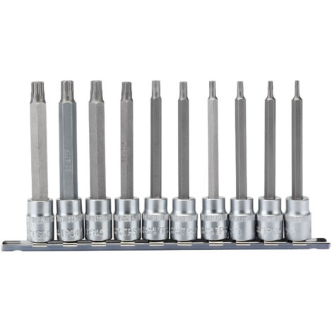 Draper TX-STAR Plus 10-Piece 3/8" Square Drive Socket Bit Set with 100mm Length