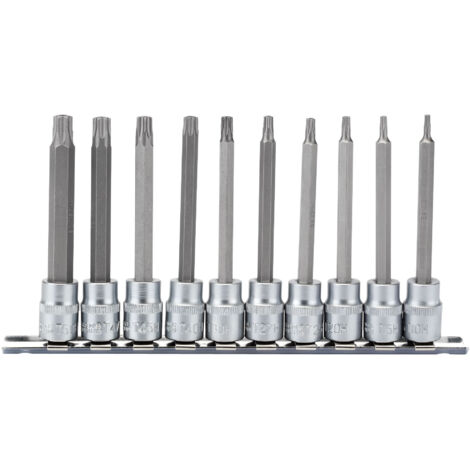Draper TX-STAR® Security Socket Bit Set, 3/8" Square Drive, 10-Piece
