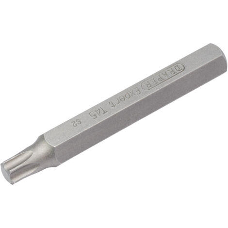 Draper TX-Star T45 X 75mm (3/4") Hex Insert Bit – Spare 10mm Hex for Mechanic's Bit Sets