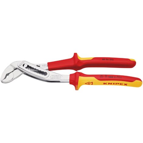 Draper VDE Insulated Water Pump Pliers, 250mm - Model 87932, Heavy-Duty Alligator-Style Pliers for Electrical and Plumbing Applications