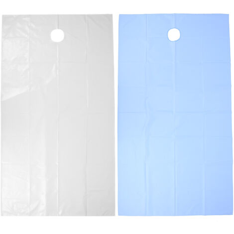 Drapes de Spa avec Trou pour Visage, Couverture de Table de Massage Professionnelle (Blanc Bleu)