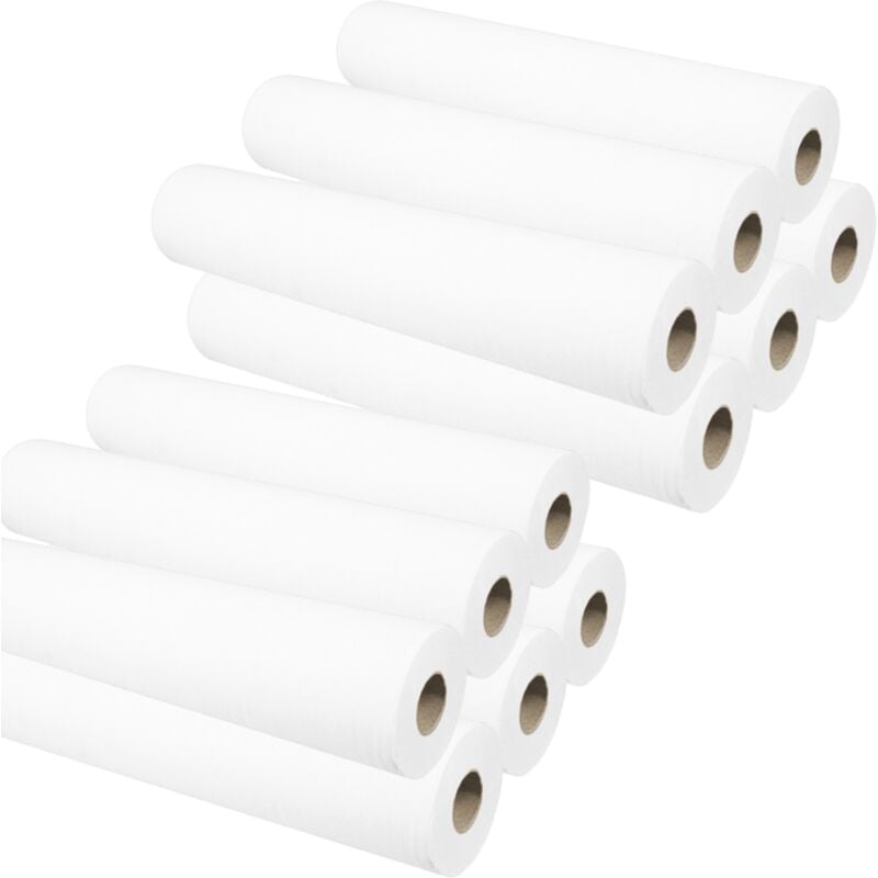 Draps d'examen - carton de 12 rouleaux - 150 formats 50x38cm - 2 plis