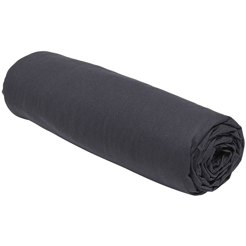 Today - Drap housse 100% coton 90x190 bonnet 23 cm essential Noir Fusain Today - Drap housse 100% coton 90x190 bonnet 23 cm essential Noir Fusain