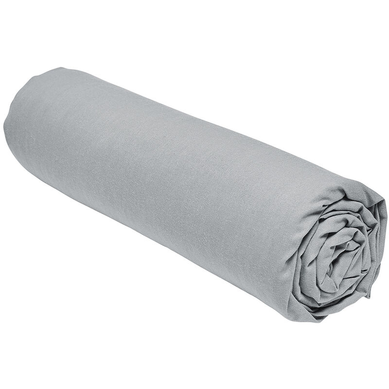 Today - Drap housse 100% coton 140x190 bonnet 23 essential Gris Acier