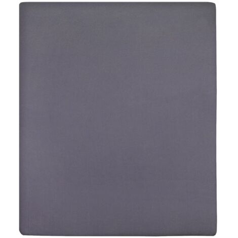 Draps-housses Jersey 2 pcs Anthracite 180x200 cm Coton CFW188202