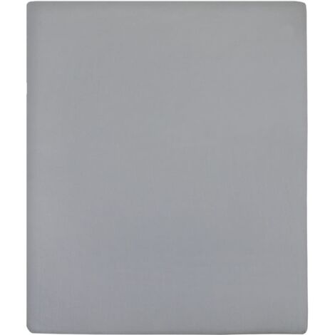 Draps-housses Jersey 2 pcs Gris 160x200 cm Coton CFW865729