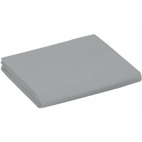 Drap plat coton TERTIO® - Gris Anthracite