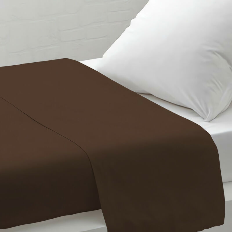 Drap plat uni 180x290 cm ZZZ chocolat