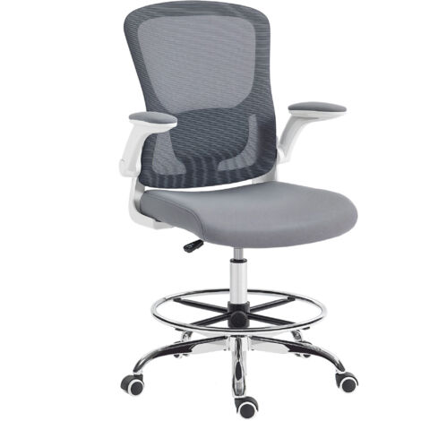 Draughtsman Chair, with Adjustable Lumbar - Charcoal Grey