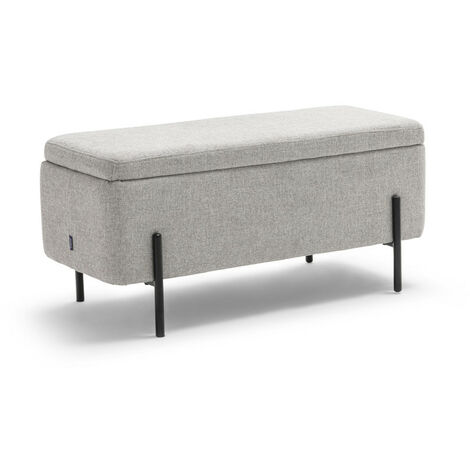 Drawer – Banc coffre en tissu et métal 100cm – Hauteur 46cm – Rangement pratique pour petits espaces – Design scandinave contemporain