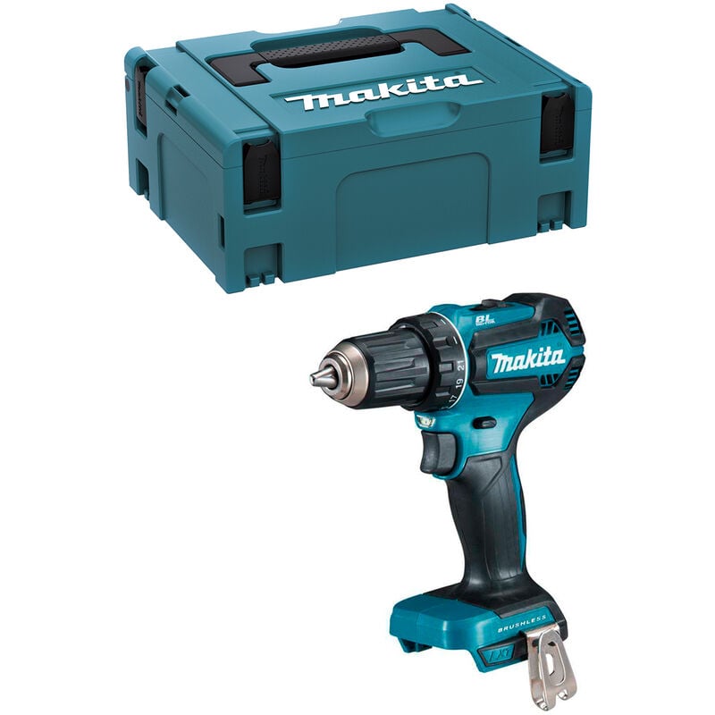 Image of Makita - Trapano avvitatore Brushless 18V - macchina nuda + valigetta Makpac - DDF485ZJ