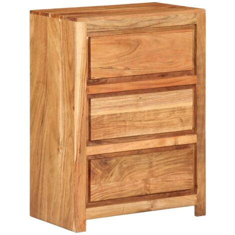 Drawer Cabinet 55x33x75 cm Solid Wood Acacia vidaXL