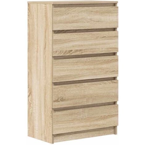 Drawer Cabinet Sonoma Oak 60x36x103 cm Engineered Wood vidaXL