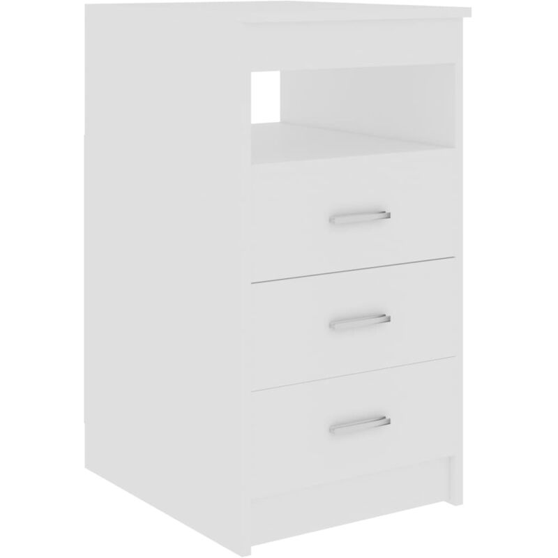 Drawer Cabinet White 40x50x76 cm Engineered Wood vidaXL