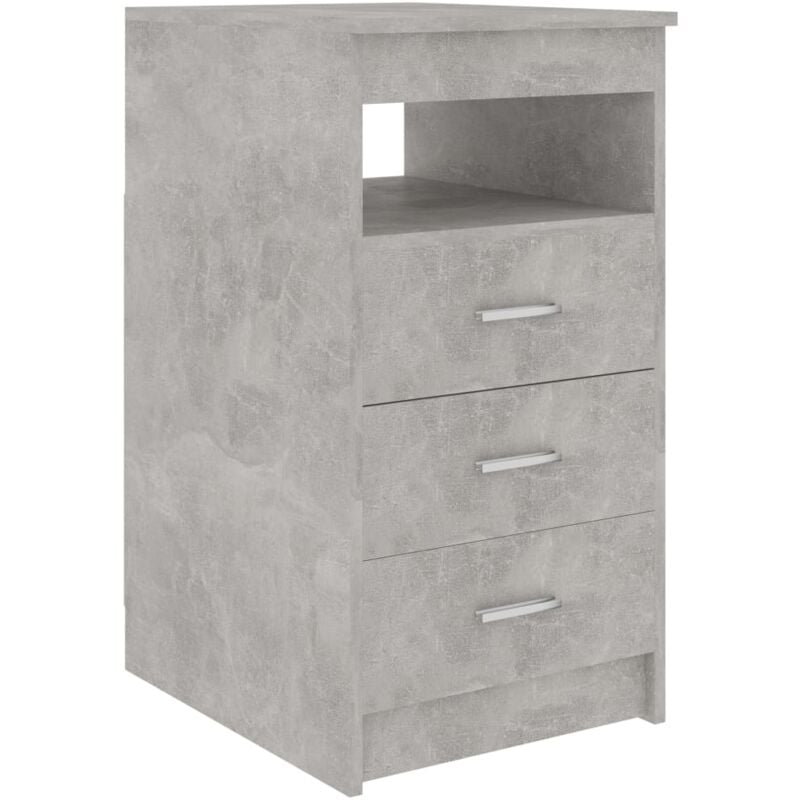 Drawer Cabinet Concrete Grey 40x50x76 cm Engineered Wood vidaXL