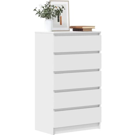 Drawer Cabinet White 60x36x103 cm Engineered Wood vidaXL