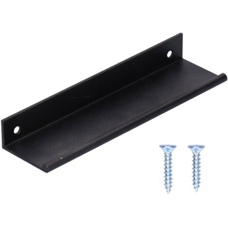 Drawer Handle Aluminum Alloy Thickened Cupboard Wardrobe Door Pull Handle for Home128 Black
