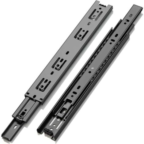 Drawer runners, load capacity up to 45 kg, with ball bearing 200 250 300 350 400 450 500 550 600 mm extension, 1 pair (2 pieces) MUMU