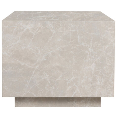 Drawer – Table d'appoint carrée effet marbre 40x40cm – MDF avec papier effet marbre – Hauteur 45cm – Supporte jusqu'à 80kg