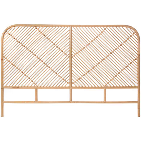Drawer – Tête de lit en rotin naturel 168 cm – Design contemporain vintage – Idéal pour chambres modernes et rétro – Ambiance chaleureuse