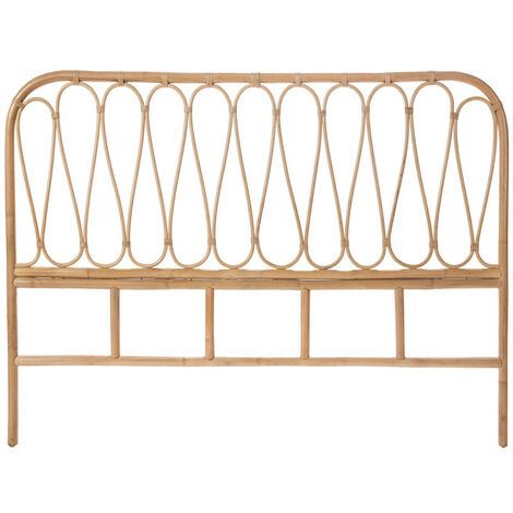 Drawer – Tête de lit en rotin tressé 148cm – Hauteur 111cm – Compatible lit 140cm – Installation sans fixation