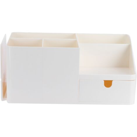 Drawer Type Desk Storage Box Book Stand Stationery Remote Control Holder for Home Desktop