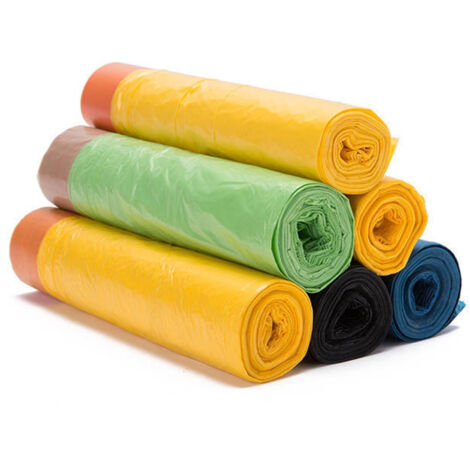Drawstring Garbage Bags Thickened Large Capacity Trash Bags for Kitchen Bathroom Office 15pcs